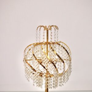 Gold swirvel crystal centerpiece